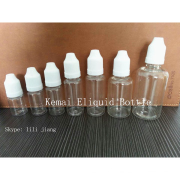 E Liquid bottle with child proof cap